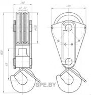 Крюковая подвеска ПК-10, 0-17А1-3-400-16, 5 в Минске
